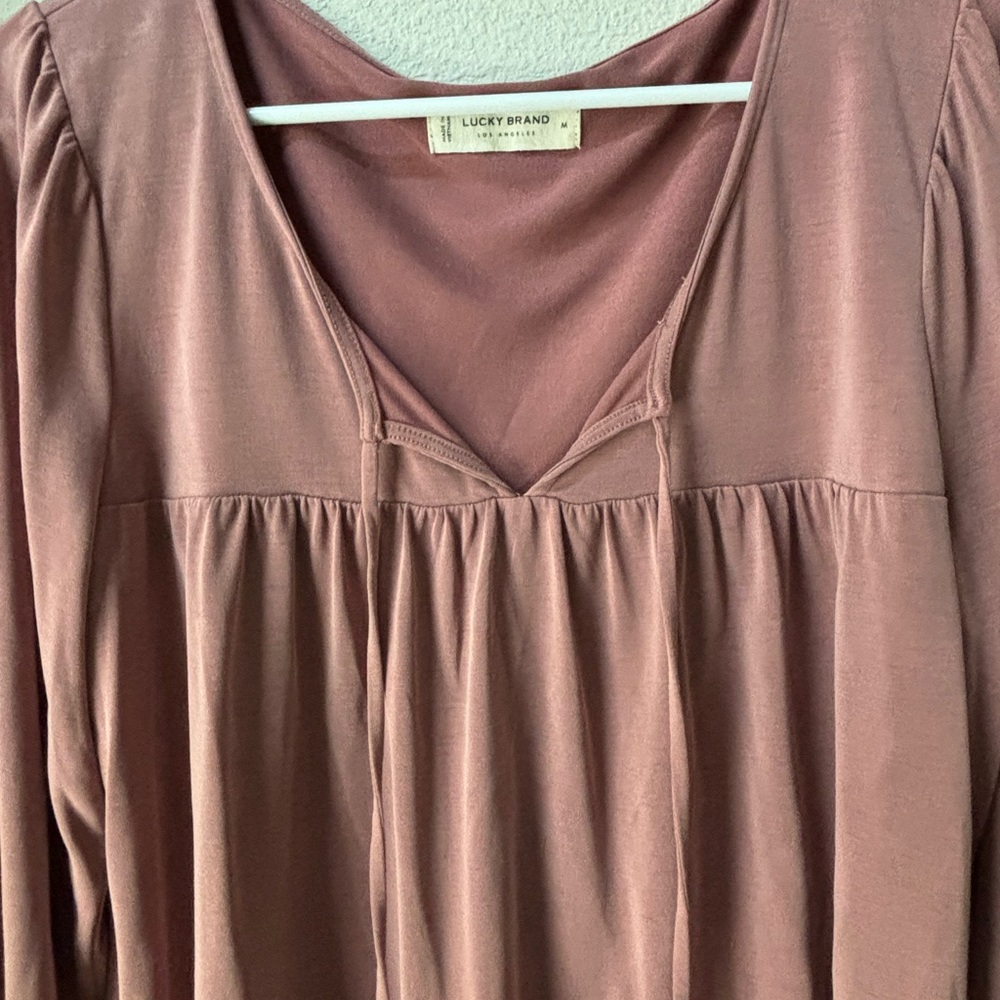 Lucky Brand Women's Dusty Rose Long Sleeve Top - Picture 5 of 6